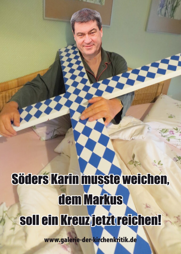 Satirisches Plakat: Karin weichen