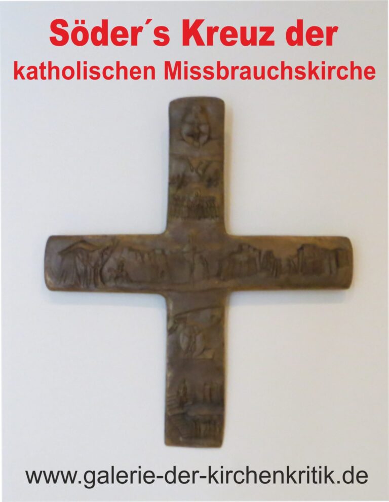 Satirisches Plakat: Söders Kreuz