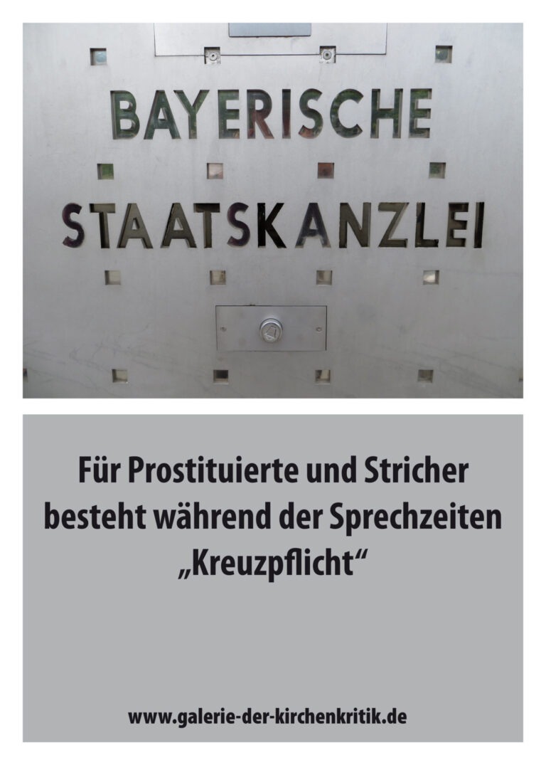 Satirisches Plakat: Bayerische Staatskanzlei