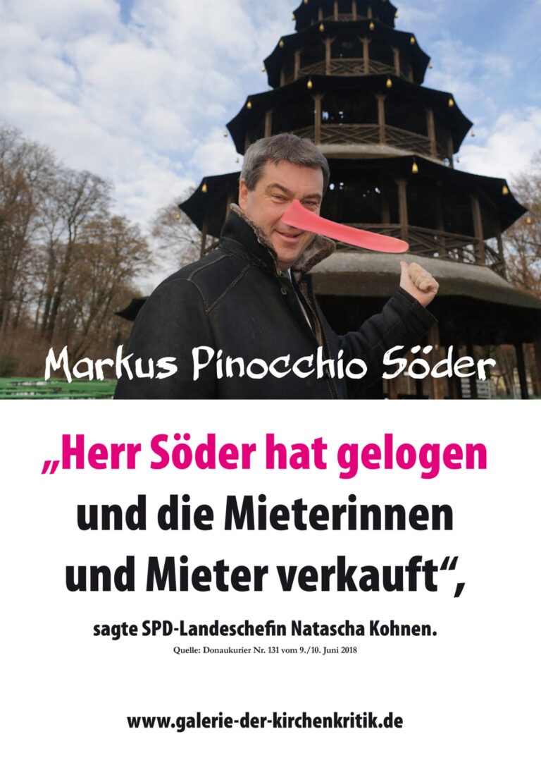 Satirisches Plakat: Pinocchio